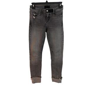 RTA Grey Denim Mid-Rise Skinny Leg Jeans Size 24